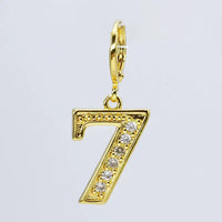 removable gold number charms