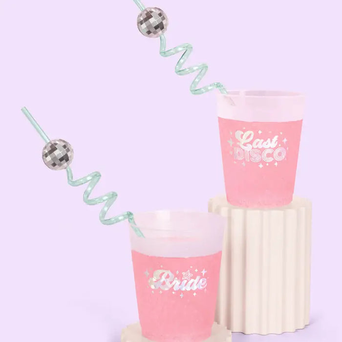 disco ball swirly straws
