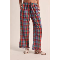 penelope plaid ruffle hem pants