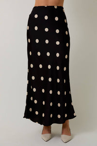 something to talk about polka dot satin mini skirt| FINAL SALE |