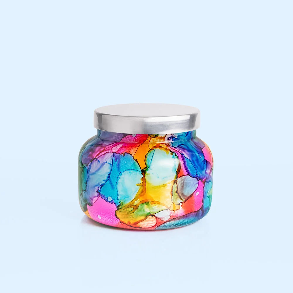 capri blue | volcano rainbow watercolor signature jar candle