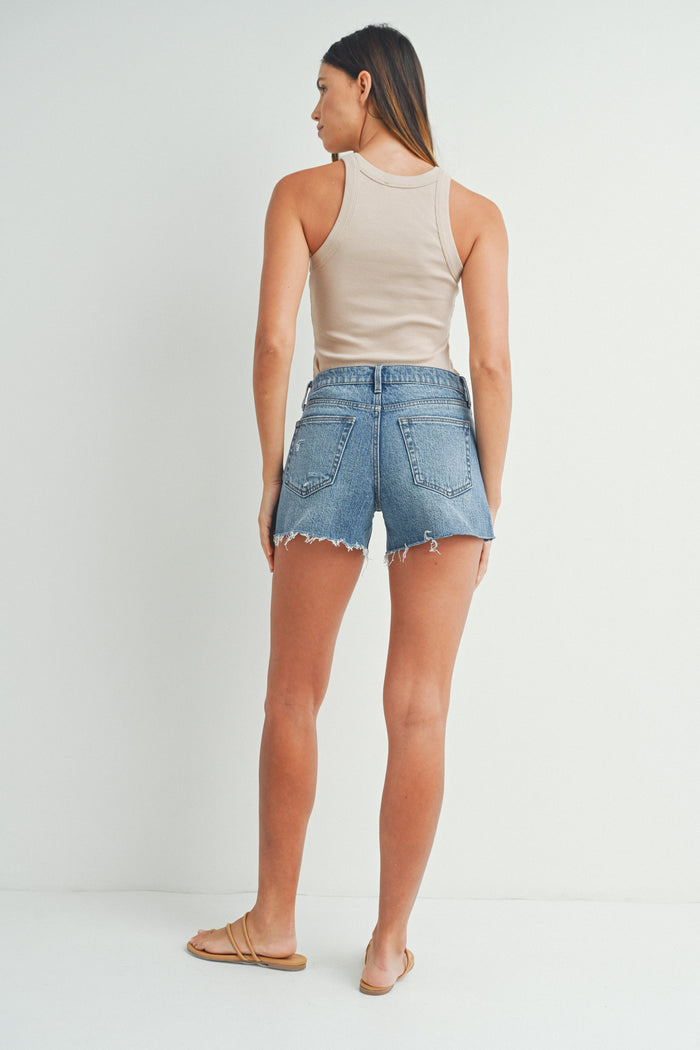 alara stretch denim shorts