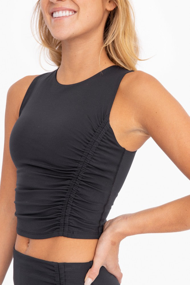 rory asymmetric cinch crop top || FINAL SALE