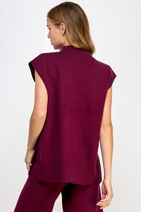 emma mock-neck sweater tank