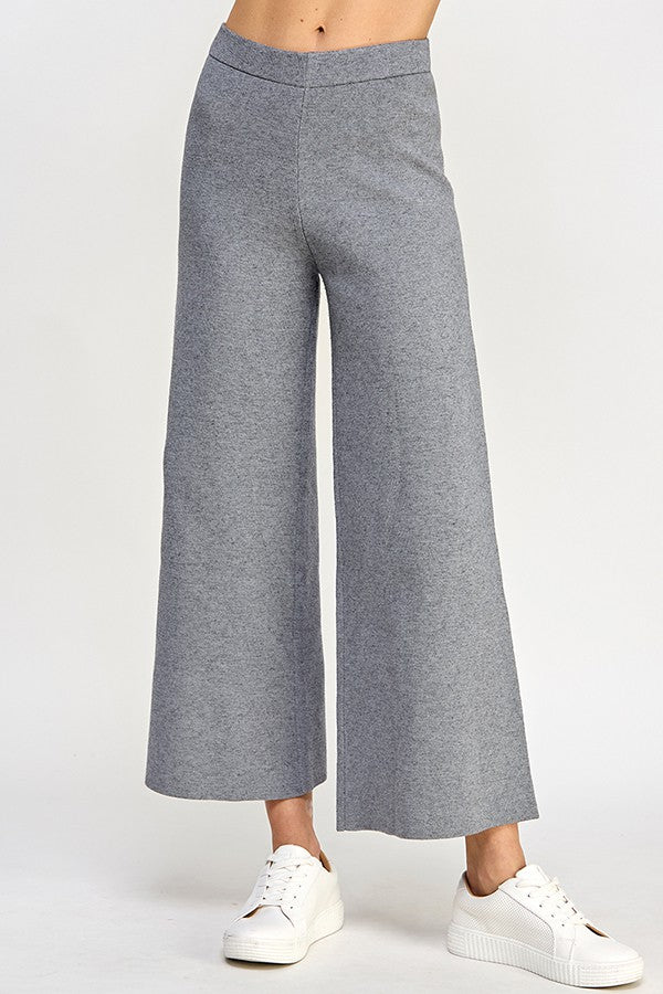 emma cropped wide-leg pants | grey