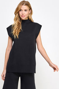 emma mock neck sweater tank