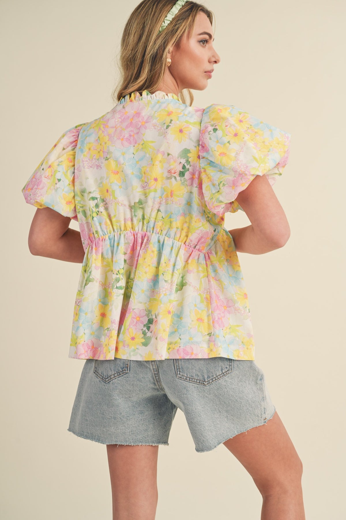 lottie floral babydoll top || FINAL SALE