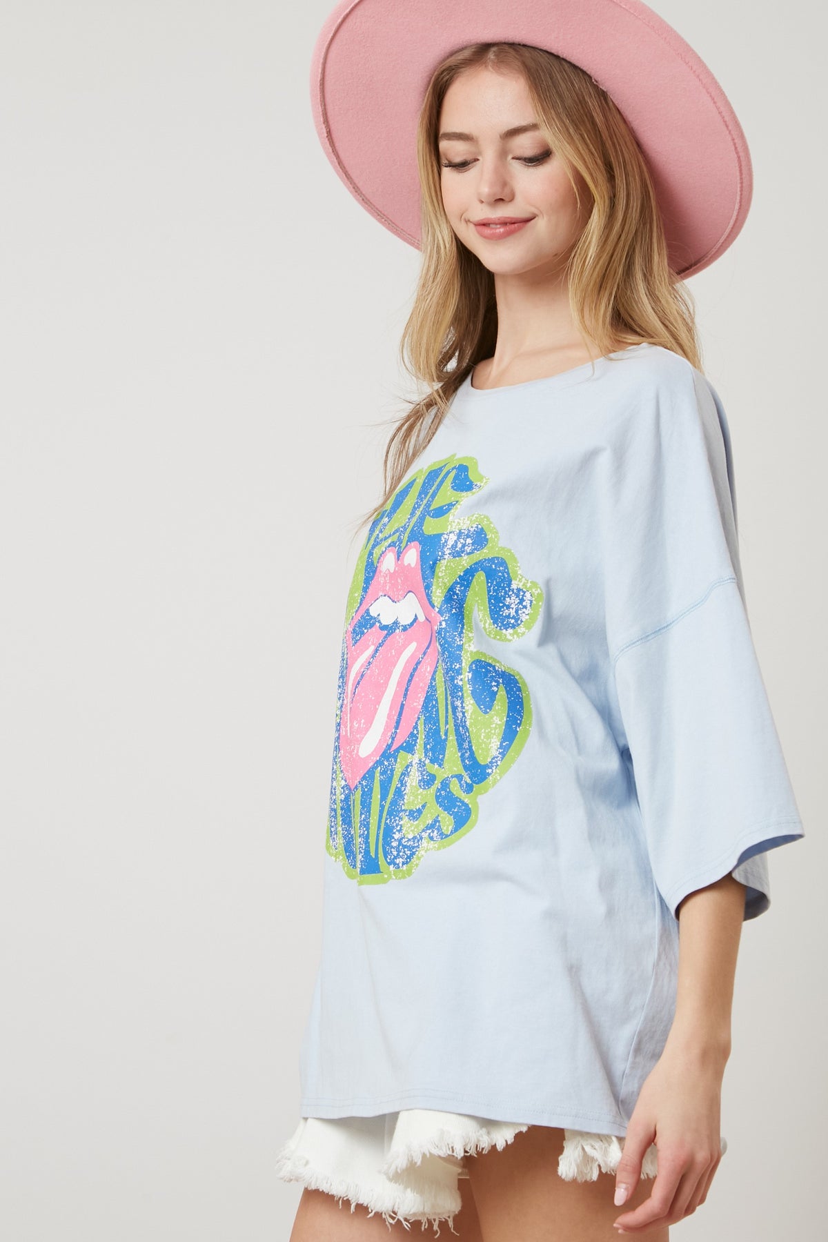 rolling stones oversized graphic tee | FINAL SALE