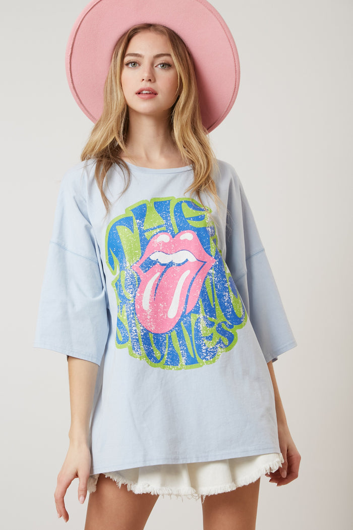 rolling stones oversized graphic tee | FINAL SALE