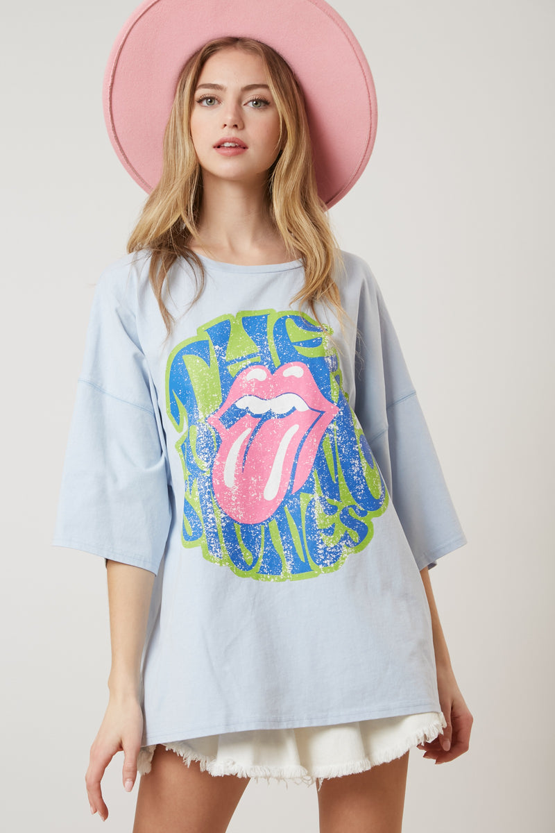 rolling stones oversized graphic tee | FINAL SALE