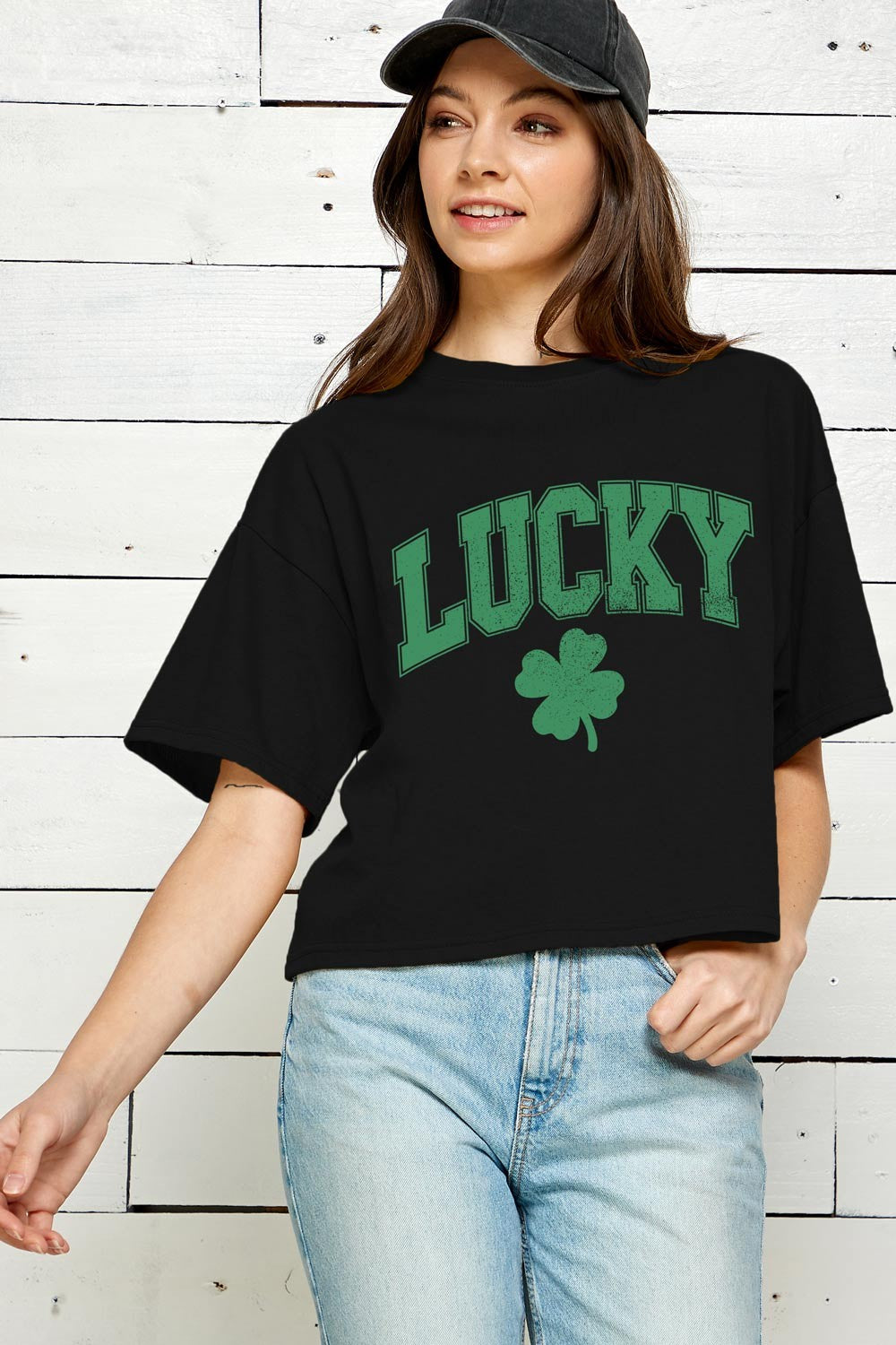 lucky cropped tee