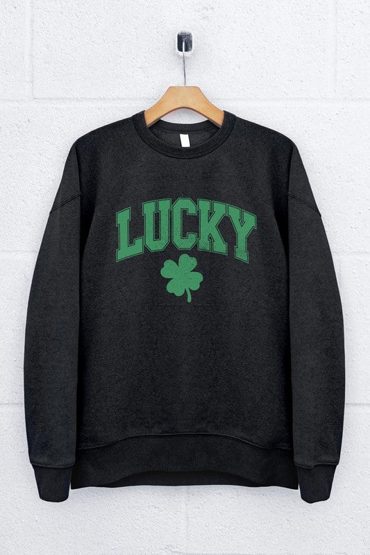 lucky crewneck sweatshirt | black