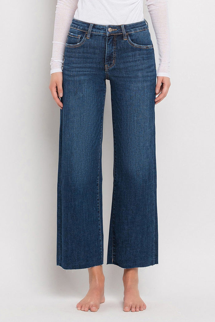 finders keepers tummy control wide-leg denim
