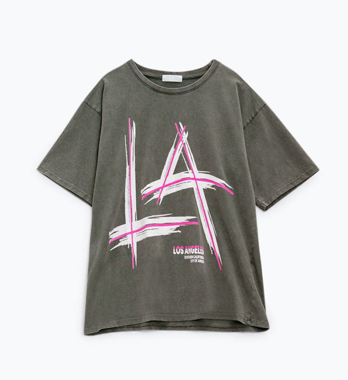 LA oversized tee