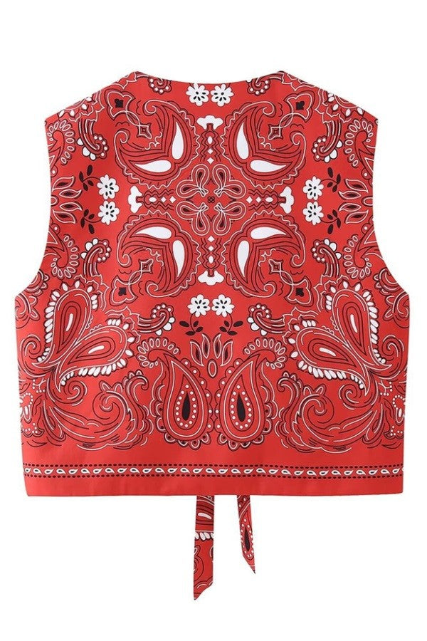 long live cowgirls bow vest top