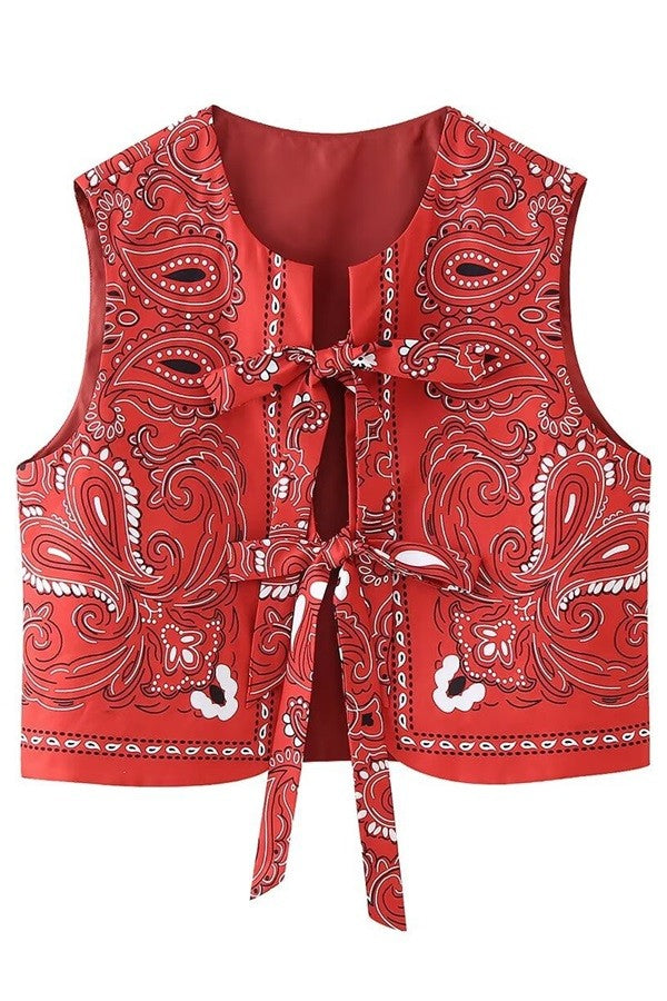 long live cowgirls bow vest top