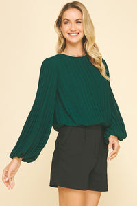 elaine cropped pleated top