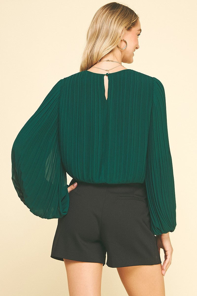 elaine cropped pleated top