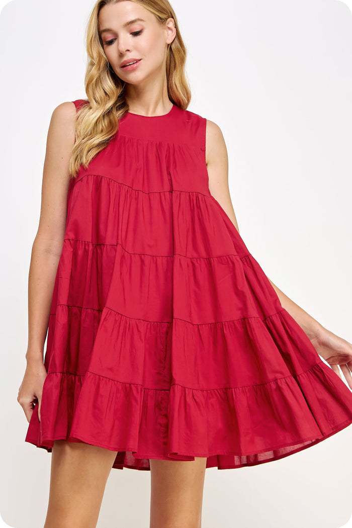 kayla tiered babydoll dress