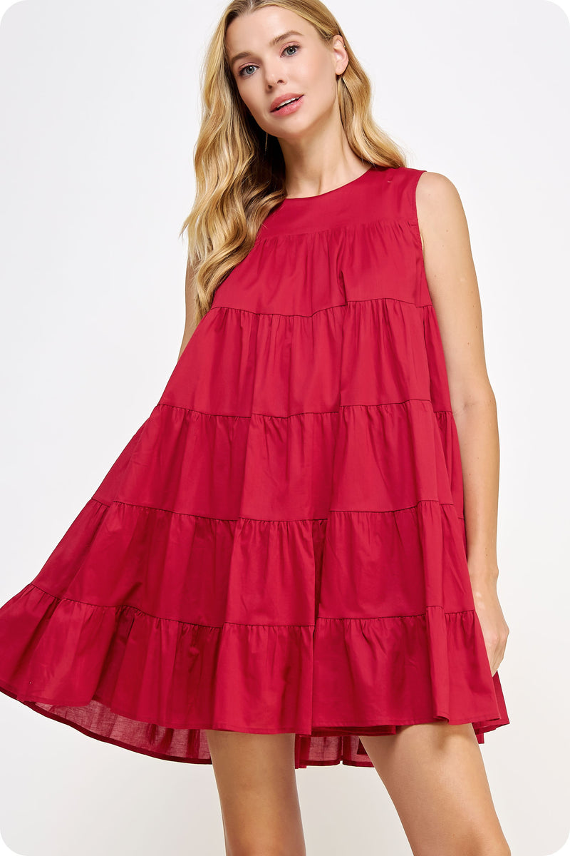 kayla tiered babydoll dress