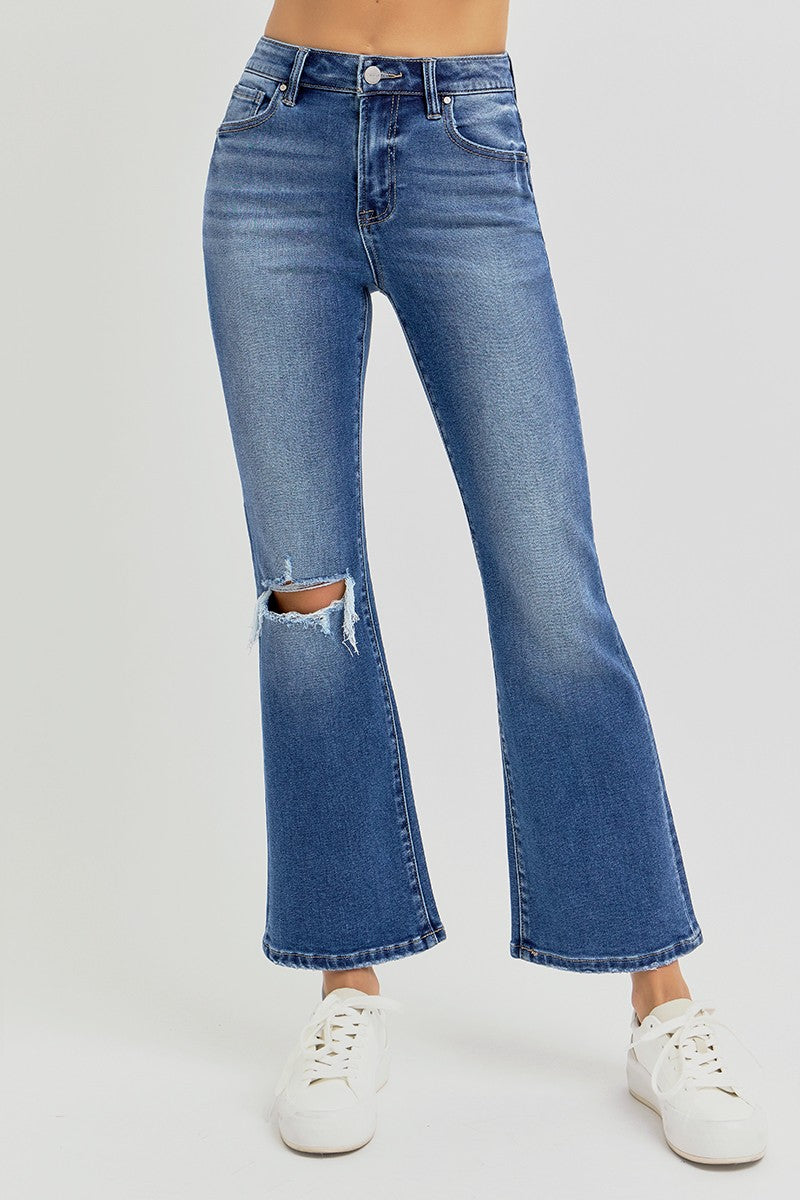 brady high rise crop flare denim