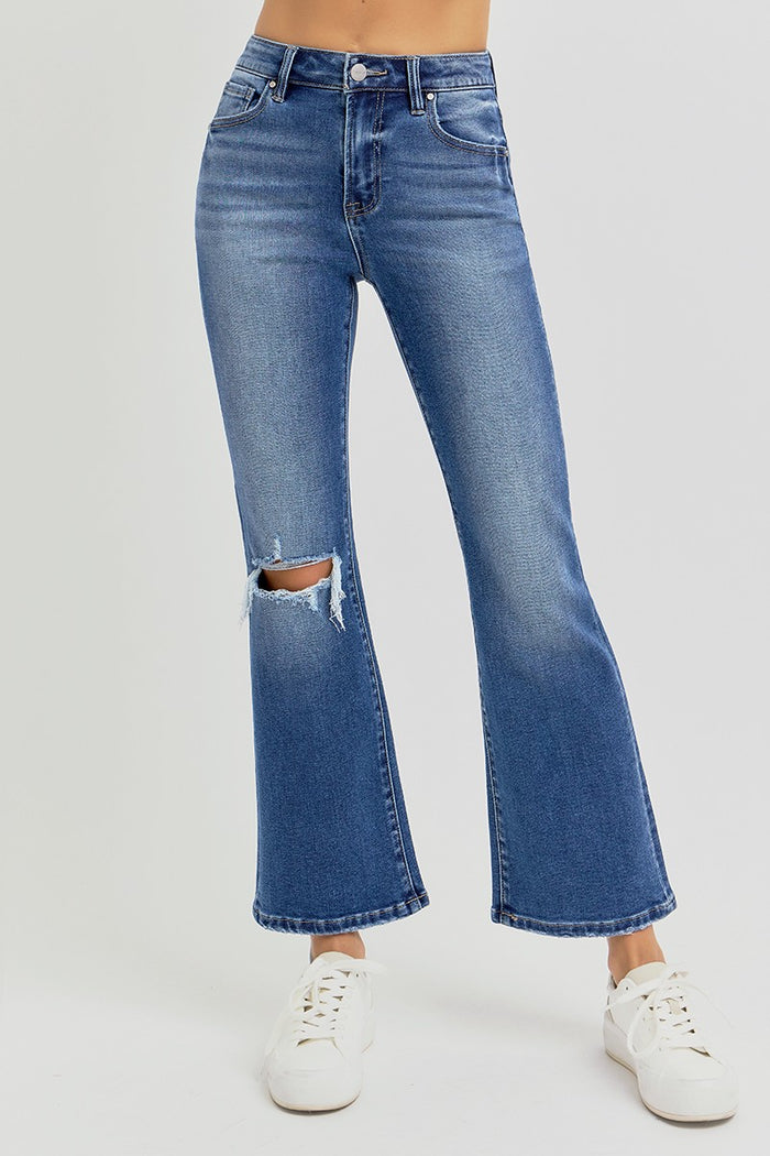 brady high rise crop flare denim