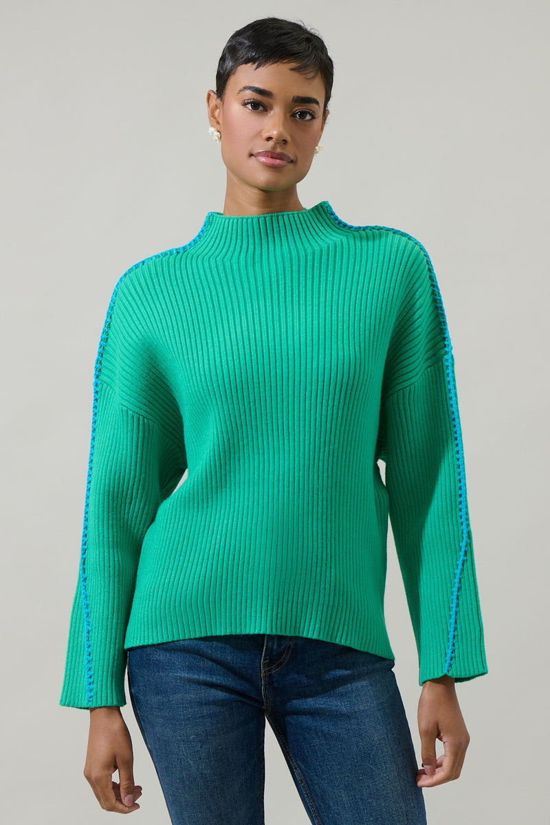 cole whipstitch turtleneck sweater