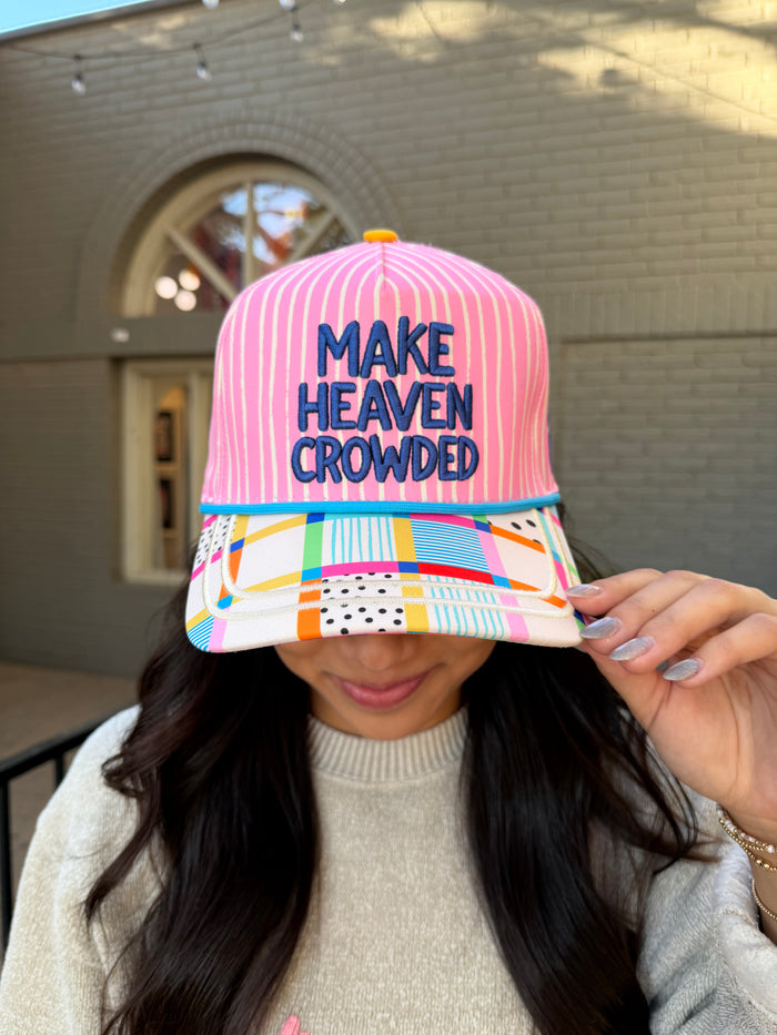 make heaven crowded trucker hat