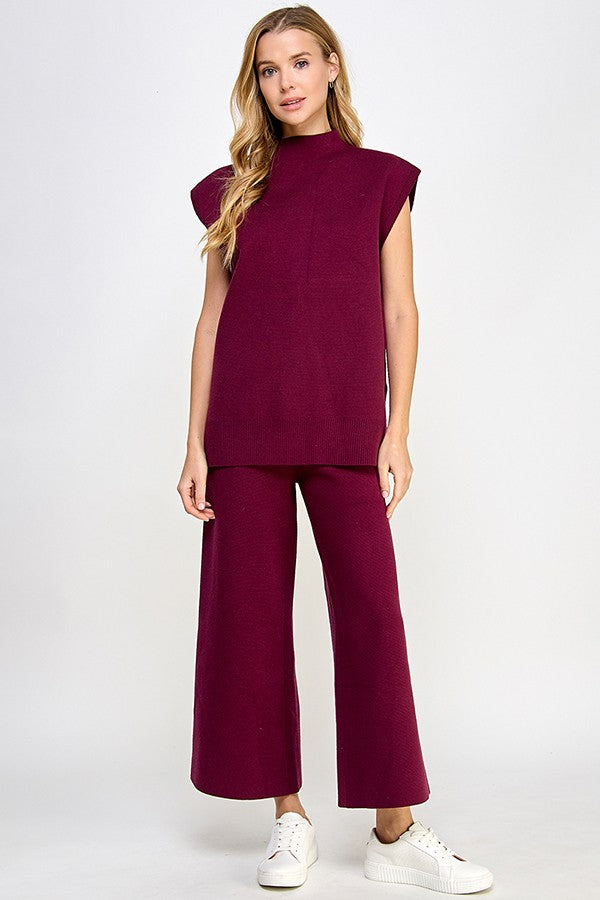 emma mock-neck sweater tank