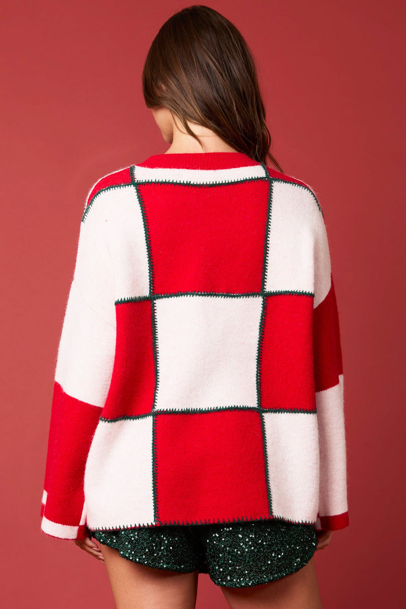 by the fireside blanket-stitch sweater