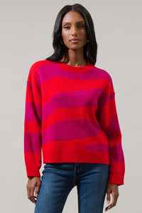 bonny zebra striped sweater