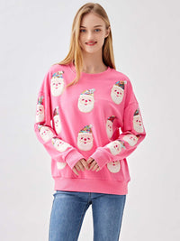 santa claus crewneck | pink