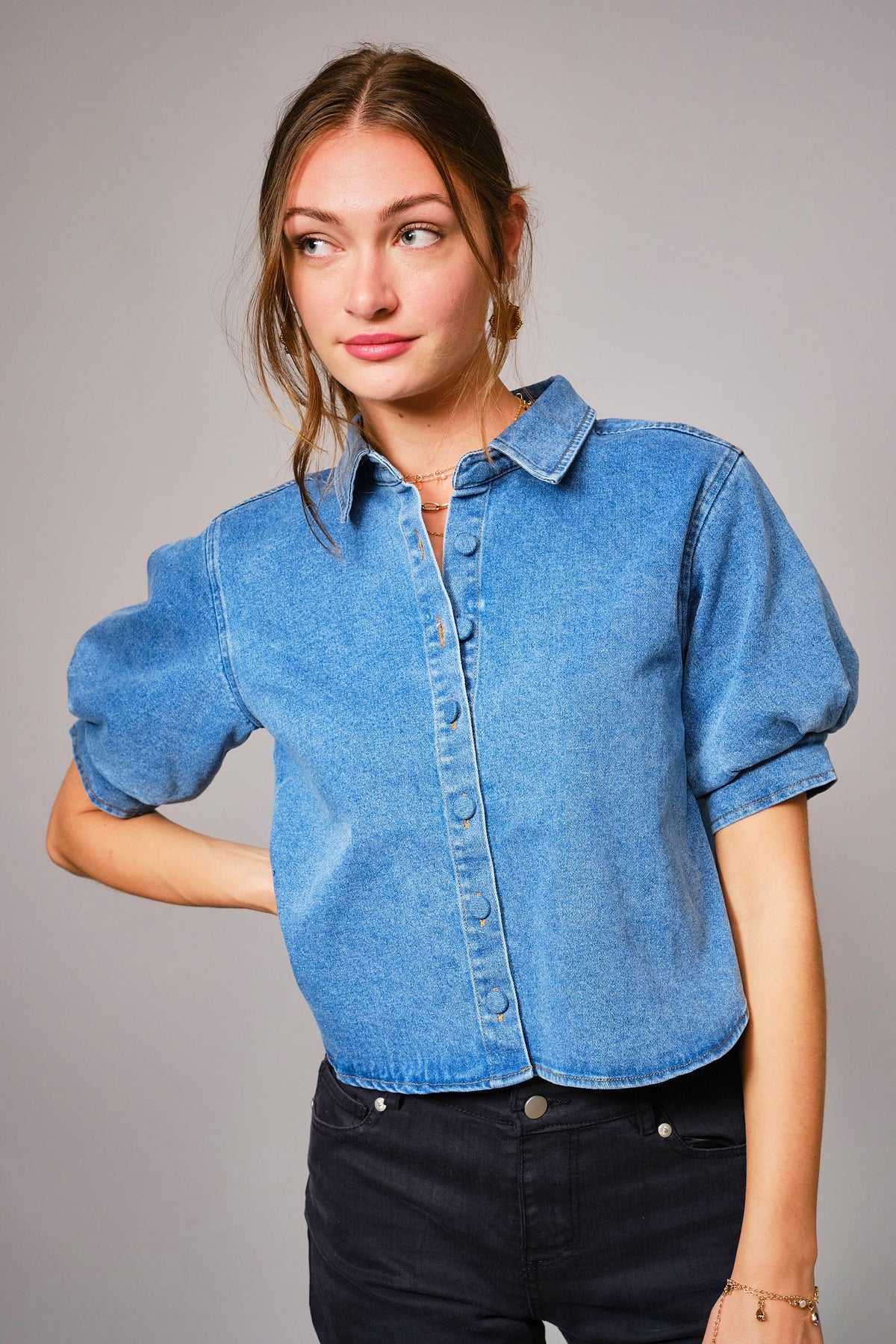 country club cowgirl collared top