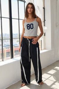 more to it drawstring windbreaker pants