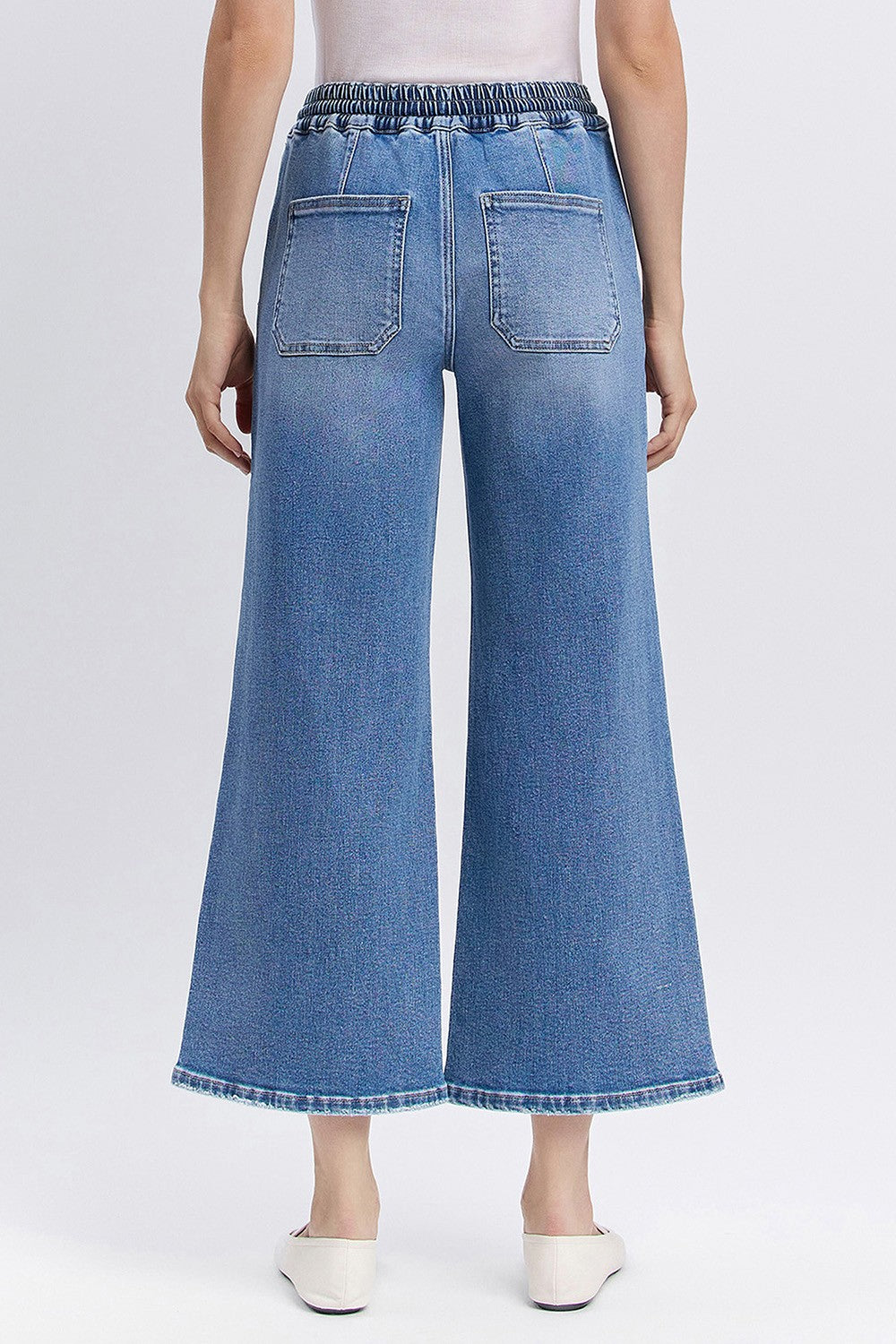 rest assured drawstring wide-leg denim