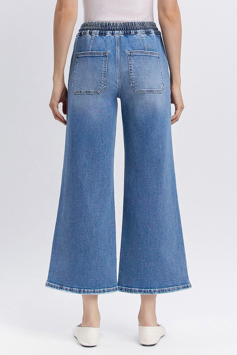rest assured drawstring wide-leg denim