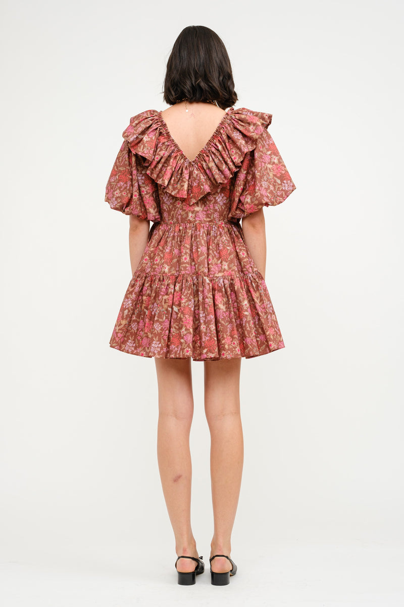 bobbie mini dress | brown