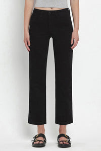 catchy straight leg black denim
