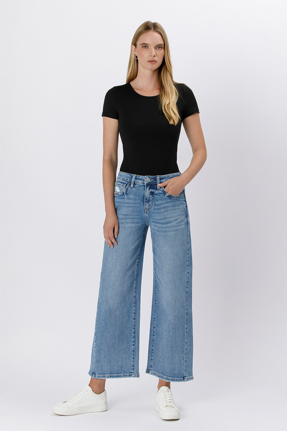 ideally baggy wide-leg denim