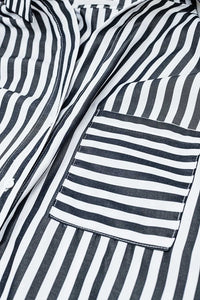 read between the lines striped collared shirt