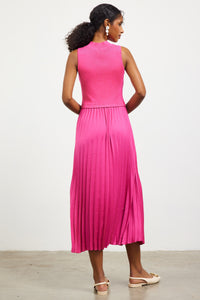 girls just wanna pleated contrast dress