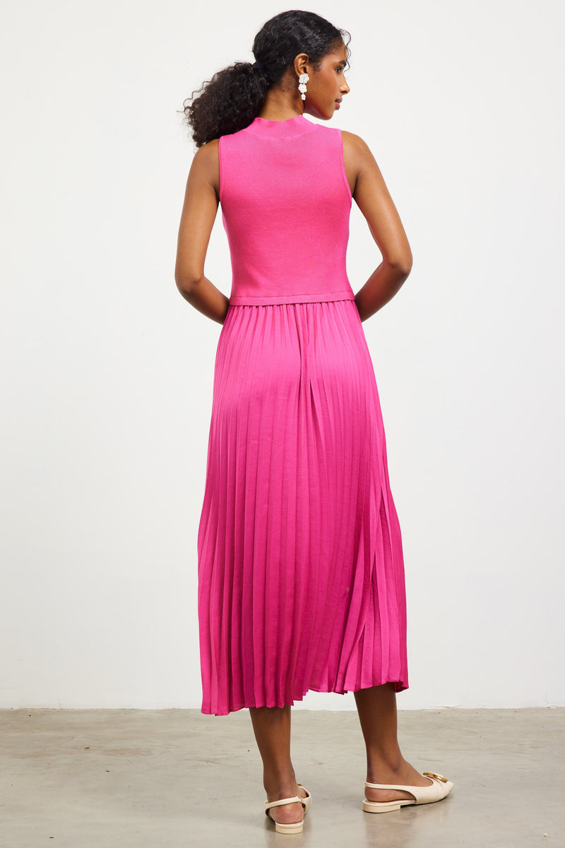 girls just wanna pleated contrast dress