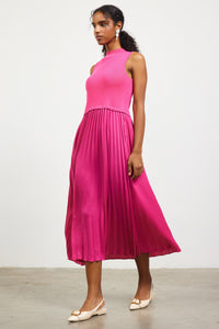 girls just wanna pleated contrast dress