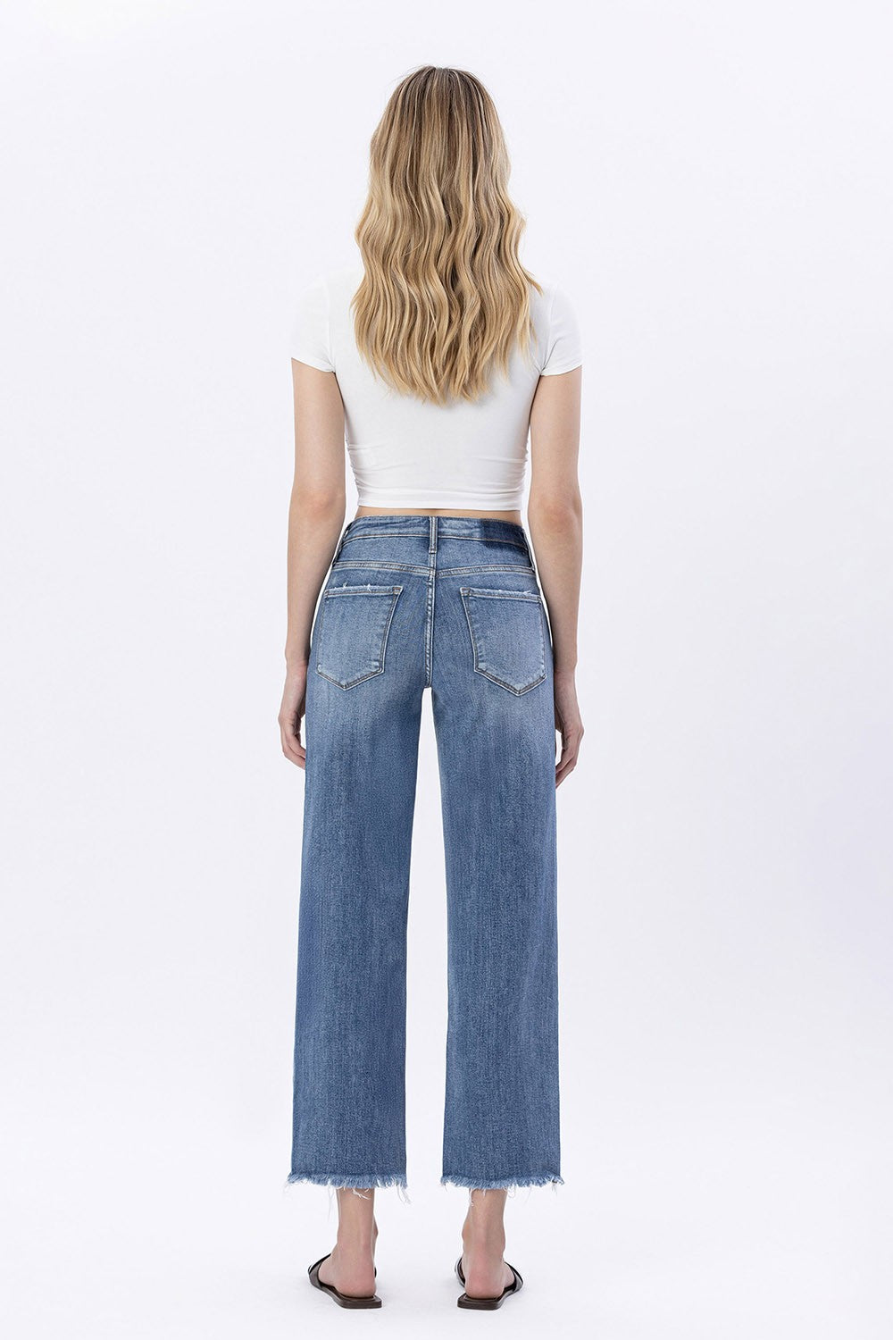 top notch slim wide-leg denim