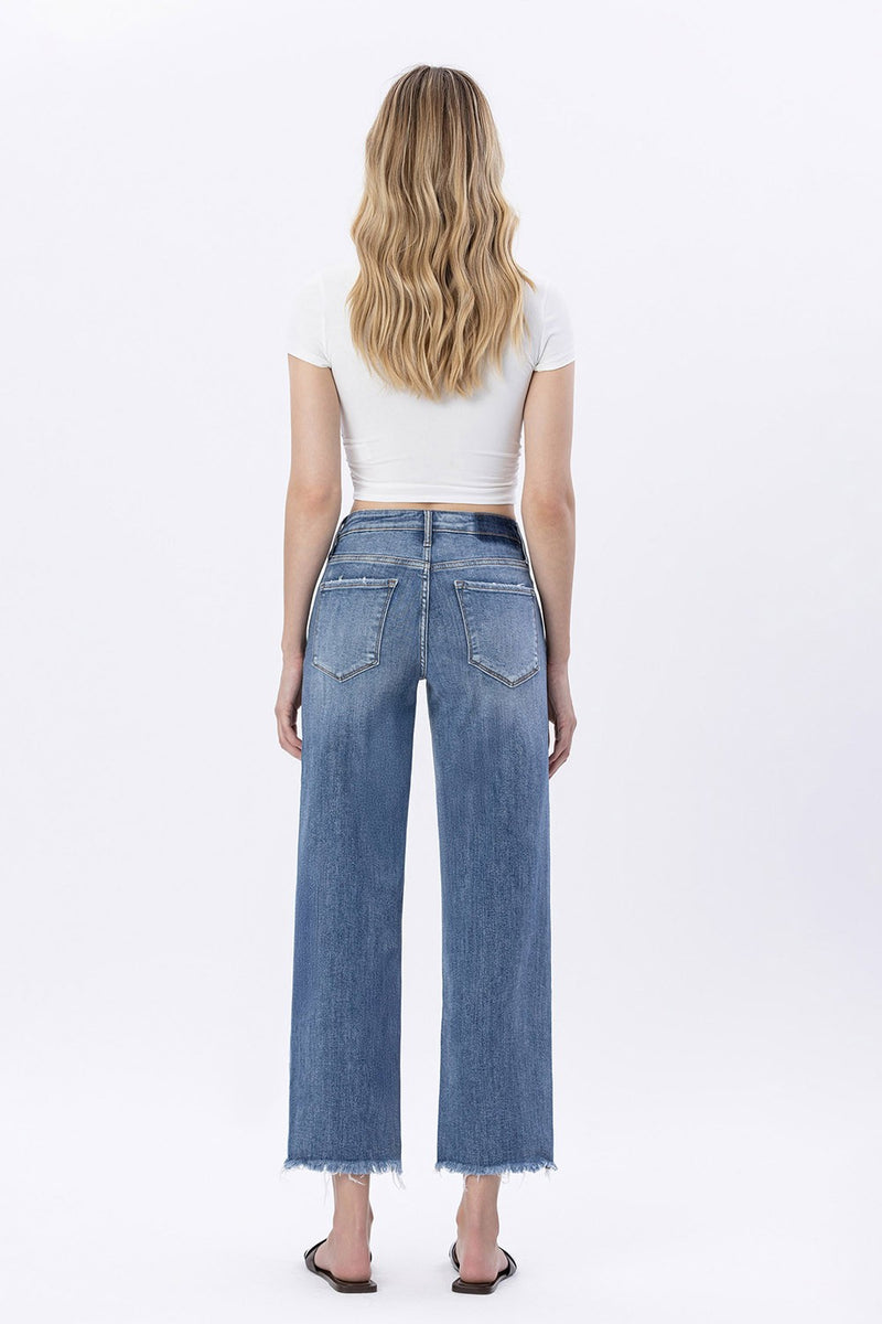 top notch slim wide-leg denim