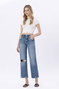 top notch slim wide-leg denim