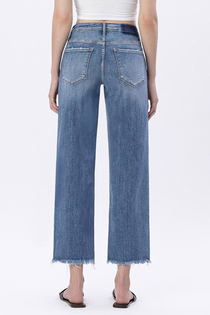 top notch slim wide-leg denim
