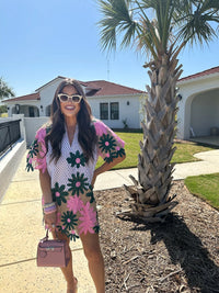 lulu short sleeve mini caftan
