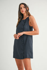 stella scallop detail mini dress