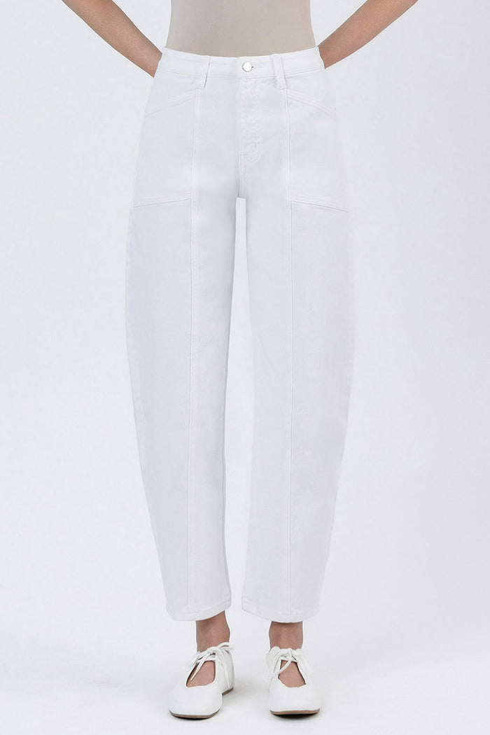 it girl white barrel denim